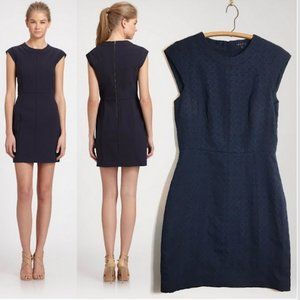 Theory Orinthia Altai Jacquard Cap Sleeve Dress